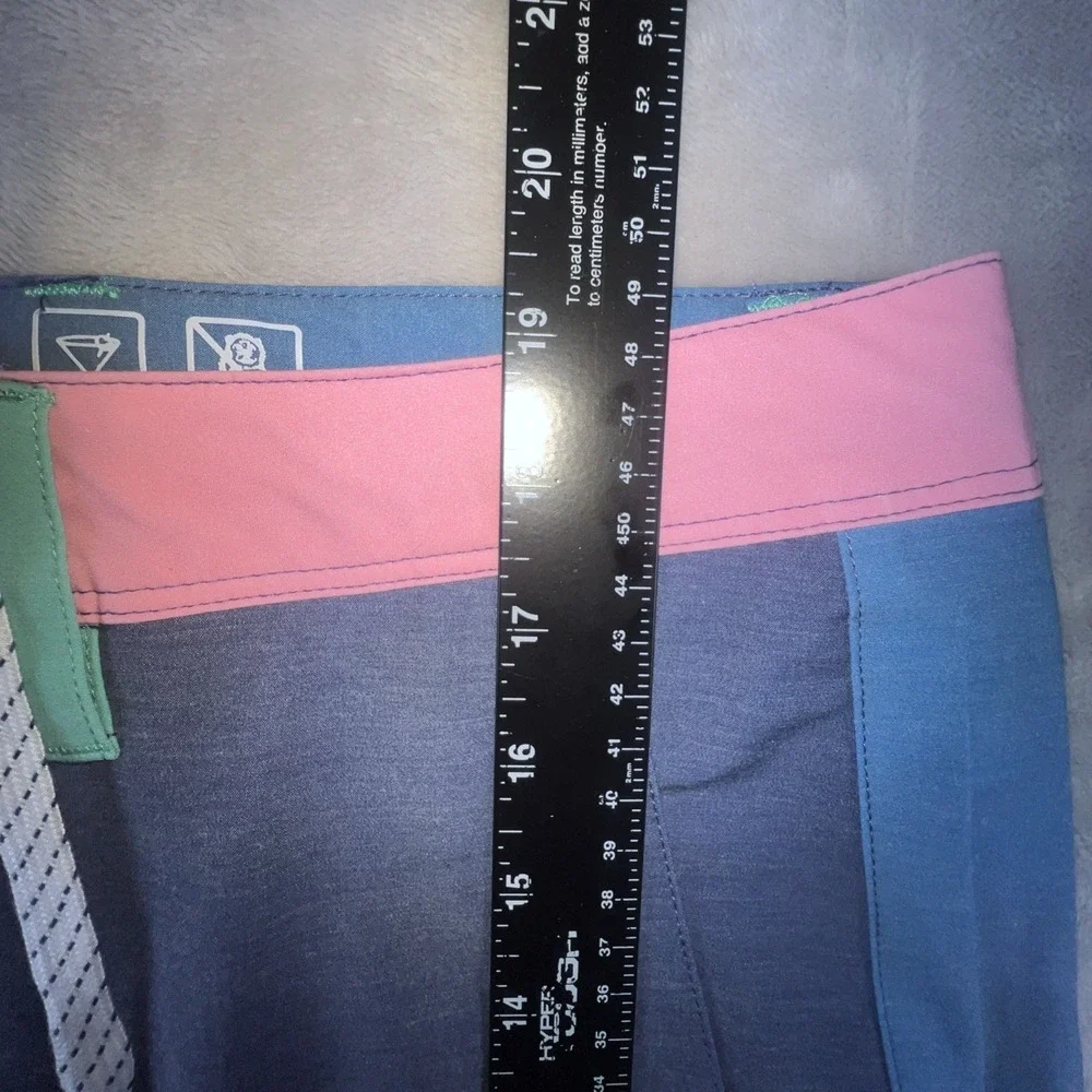 William Murray Shorts Men 32 Adult Blue Green Swimwear Color Block Golf‎ Golfer